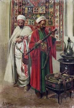 unknow artist Arab or Arabic people and life. Orientalism oil paintings  423